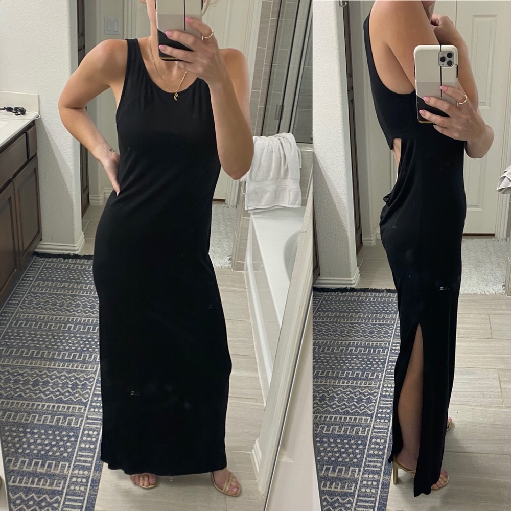 Long backless maxi dress